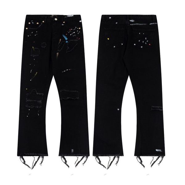 fashion designer galleryes mens women luxury new splicing jeans ripped pants hip hop distressed trousers oversized hand painted ink splashin, Blue
fashion designer galleryes mens women luxury new splicing jeans ripped pants hip hop distressed trousers oversized hand painted ink splashin, Blue
