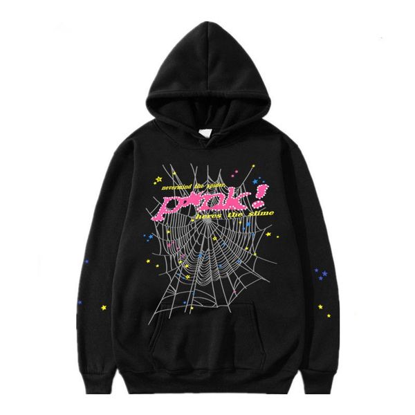 fashion brand spider 555 hoodie designer sp5der streetwear spiderweb print pink popular suit men and women pants w1ml, Black 
fashion brand spider 555 hoodie designer sp5der streetwear spiderweb print pink popular suit men and women pants w1ml, Black