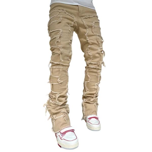 men's jeans regular fit stacked patch distressed destroyed straight denim pants streetwear clothes casual jeanrjy9, Blue
men's jeans regular fit stacked patch distressed destroyed straight denim pants streetwear clothes casual jeanrjy9, Blue