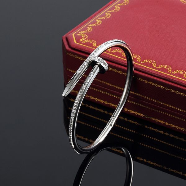 designer bracelet carti classic bangles gold silver nail bracelet steel cuff bangle diamond bracelets womens mens love jewelry gift with box, Black
designer bracelet carti classic bangles gold silver nail bracelet steel cuff bangle diamond bracelets womens mens love jewelry gift with box, Black
