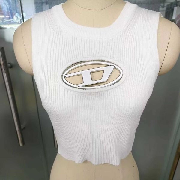 cropped knit tank designer diesel t-shirt hollow out tee womens knits women sleeveless yoga summer tees vests 76u7, White
cropped knit tank designer diesel t-shirt hollow out tee womens knits women sleeveless yoga summer tees vests 76u7, White
