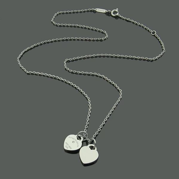 2023 brand classic t double peach heart pendant necklace women's new fashion single diamond designer 18k gold luxury 21o1y, Silver
2023 brand classic t double peach heart pendant necklace women's new fashion single diamond designer 18k gold luxury 21o1y, Silver