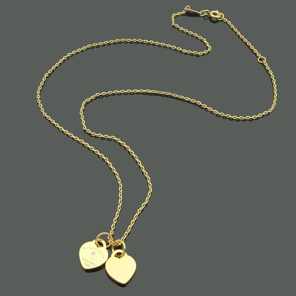 2023 brand classic t double peach heart pendant necklace women's new fashion single diamond designer 18k gold luxury 19wgm, Silver
2023 brand classic t double peach heart pendant necklace women's new fashion single diamond designer 18k gold luxury 19wgm, Silver