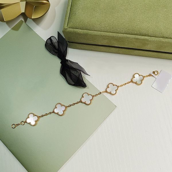 four leaf clover bracelet natural shell gemstone gold plated 18k designer woman t0p quality highest counter european size gift girlfriend 01, Golden;silver
four leaf clover bracelet natural shell gemstone gold plated 18k designer woman t0p quality highest counter european size gift girlfriend 01, Golden;silver