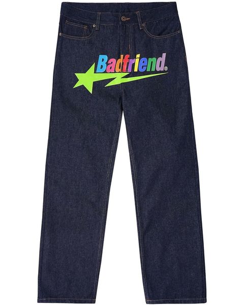 2023 mens jeans university y2k jeans badfriend hip hop letter printed black pants men women fashion casual rock wide foot trouser streetwear, Blue
2023 mens jeans university y2k jeans badfriend hip hop letter printed black pants men women fashion casual rock wide foot trouser streetwear, Blue