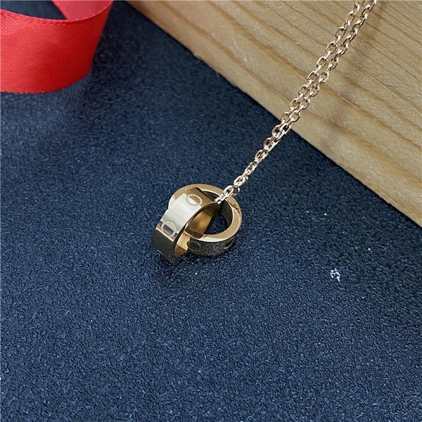 luxury fashion necklace designer jewelry love necklaces women mens double ring rose gold cz two rows diamond pendant couple gift 1sufs, Silver
luxury fashion necklace designer jewelry love necklaces women mens double ring rose gold cz two rows diamond pendant couple gift 1sufs, Silver