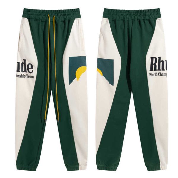 designer clothing casual pant trend brand rhude casual trousers men's color blocking sports corset pants high street loose streetwear j, Black
designer clothing casual pant trend brand rhude casual trousers men's color blocking sports corset pants high street loose streetwear j, Black
