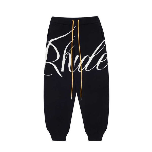 designer clothing pant rhude spring new men's women's casual pants jacquard letter knitted ins high street trend brand leggings st, Black
designer clothing pant rhude spring new men's women's casual pants jacquard letter knitted ins high street trend brand leggings st, Black
