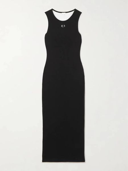 women anagram maxi tank dress in ribbed blend cotton knit jersey with an embroidered 95s9, Black;gray
women anagram maxi tank dress in ribbed blend cotton knit jersey with an embroidered 95s9, Black;gray