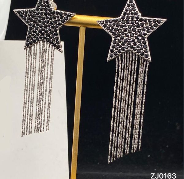 exaggerated big diamond star earrings dangle earring have stamp brand tassel drop stud clip women's party wedding luxurious jewelry ear, Silver
exaggerated big diamond star earrings dangle earring have stamp brand tassel drop stud clip women's party wedding luxurious jewelry ear, Silver