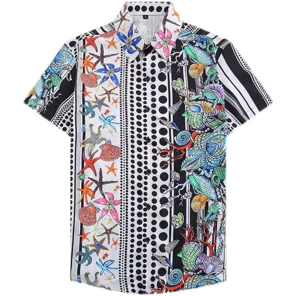 tshirts men's springsummer short sleeve shirts starfish shell printing trend casual loose pattern shirts men's and women's pb, White;black
tshirts men's springsummer short sleeve shirts starfish shell printing trend casual loose pattern shirts men's and women's pb, White;black