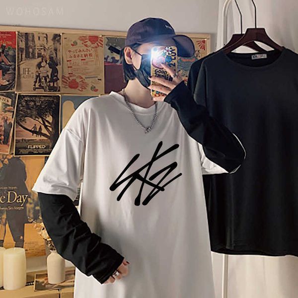 men's t-shirts 2022 straykids letter fake two pieces long sleeve summer y2k tees harajuku kawaii stray kids korean oversized l2302176sk, White;black
men's t-shirts 2022 straykids letter fake two pieces long sleeve summer y2k tees harajuku kawaii stray kids korean oversized l2302176sk, White;black