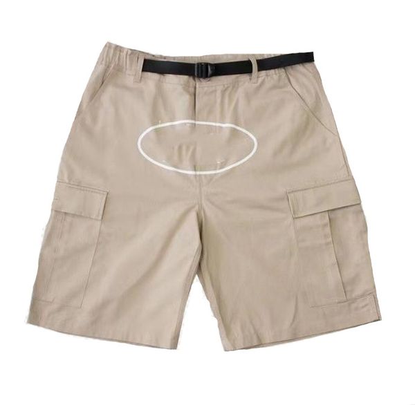 men's plus size shorts demon island loose boat print multi pocket work shorts street fashion hip hop skateboarding casual women's, White;black