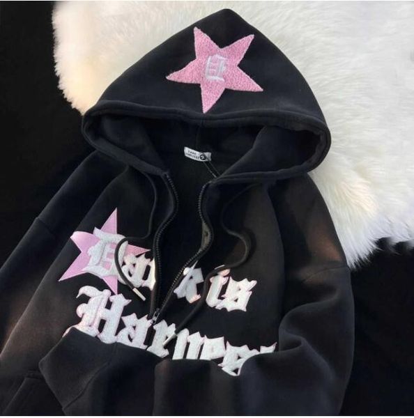 men's hoodies sweatshirts y2k hooded sweatshirt hip hop five pointed star oversized hoodie men women 2023 new fashion casual punk loose, Black
men's hoodies sweatshirts y2k hooded sweatshirt hip hop five pointed star oversized hoodie men women 2023 new fashion casual punk loose, Black
