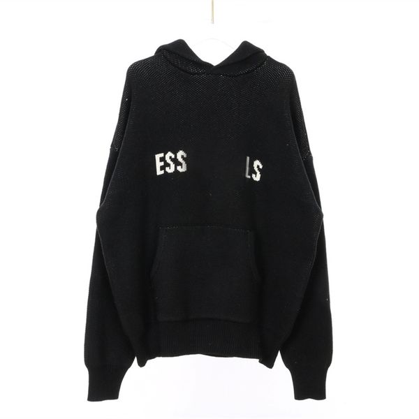 es designer mens women essentialhoodie hoodies letter essentail knit hoody knitted sweaters casual pullovers essent autumn winter spring fas, Black
es designer mens women essentialhoodie hoodies letter essentail knit hoody knitted sweaters casual pullovers essent autumn winter spring fas, Black