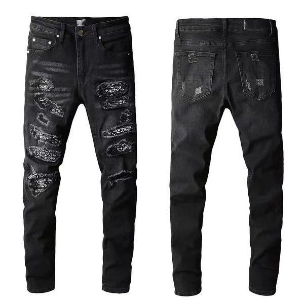 classic printed embroidery designer mens jeans motorcycle hole luxury denim men's fashion street wear men pants sl33 yqpz, Blue
classic printed embroidery designer mens jeans motorcycle hole luxury denim men's fashion street wear men pants sl33 yqpz, Blue