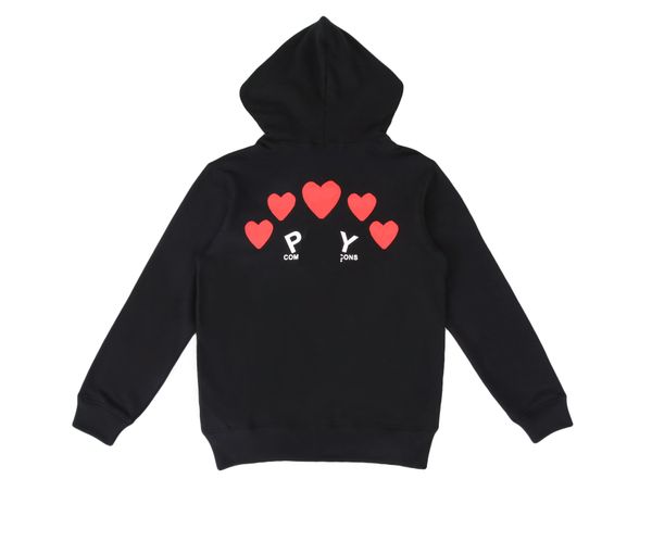 play designer men's hoodies fashion hearts badge hoodie trend cotton sweatshirts women's clothing labels complete nb 82023, Black
play designer men's hoodies fashion hearts badge hoodie trend cotton sweatshirts women's clothing labels complete nb 82023, Black