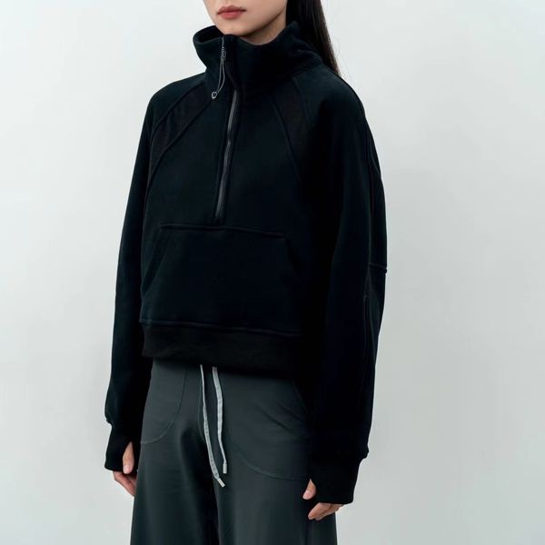 yoga sweatshirt scu ba full half zip without hoody outdoor leisure sweatshirts gym clothes women lu workout fitness thick jackets exercise, Black
yoga sweatshirt scu ba full half zip without hoody outdoor leisure sweatshirts gym clothes women lu workout fitness thick jackets exercise, Black