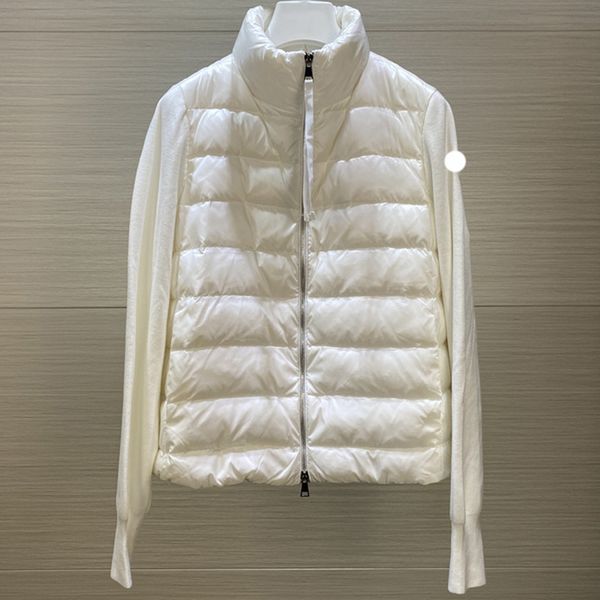 luxury designer women down parkas embroidered badge knitted panel slim stand collar thin windproof down jacket size s/m/l 5cx8 32g7, Black
luxury designer women down parkas embroidered badge knitted panel slim stand collar thin windproof down jacket size s/m/l 5cx8 32g7, Black