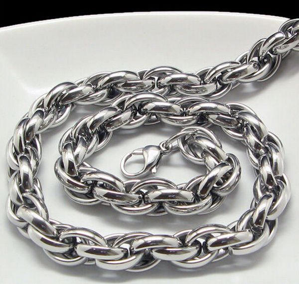new middle eastern style silver pure 316l stainless steel silver twist oval rope chain link necklace in men jewelry 9mm 20''-28�
new middle eastern style silver pure 316l stainless steel silver twist oval rope chain link necklace in men jewelry 9mm 20''-28�