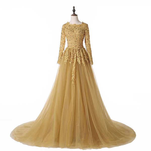 real image gold vintage wedding dresses 2019 new beaded sequined crystal court train scoop neckline tulle lace long sleeve bridal gowns w599, White
real image gold vintage wedding dresses 2019 new beaded sequined crystal court train scoop neckline tulle lace long sleeve bridal gowns w599, White