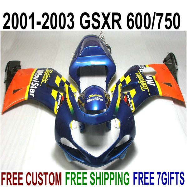 abs full fairing kit for suzuki gsx-r600 gsx-r750 2001-2003 k1 gsxr 600 750 blue yellow movistar plastic fairings set 01-03 ra20
abs full fairing kit for suzuki gsx-r600 gsx-r750 2001-2003 k1 gsxr 600 750 blue yellow movistar plastic fairings set 01-03 ra20