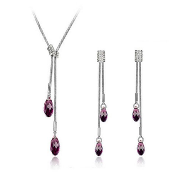 18kgp austria crystal necklace earrings sets fashion alloy 2 colors jewelry sets necklace set jewelry set 1134, Silver
18kgp austria crystal necklace earrings sets fashion alloy 2 colors jewelry sets necklace set jewelry set 1134, Silver