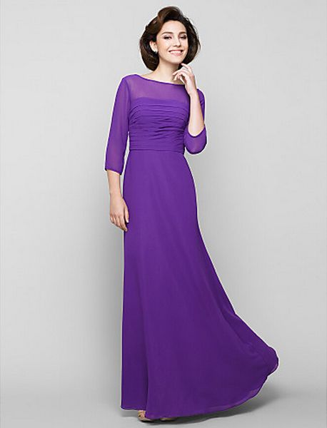 Chiffon Mother's Dresses Plus Size 3/4 Sleeves Sheer Bateau A Line Chiffon Mother of Bride Groom Gowns Wedding Party Evening Dress
Chiffon Mother's Dresses Plus Size 3/4 Sleeves Sheer Bateau A Line Chiffon Mother of Bride Groom Gowns Wedding Party Evening Dress