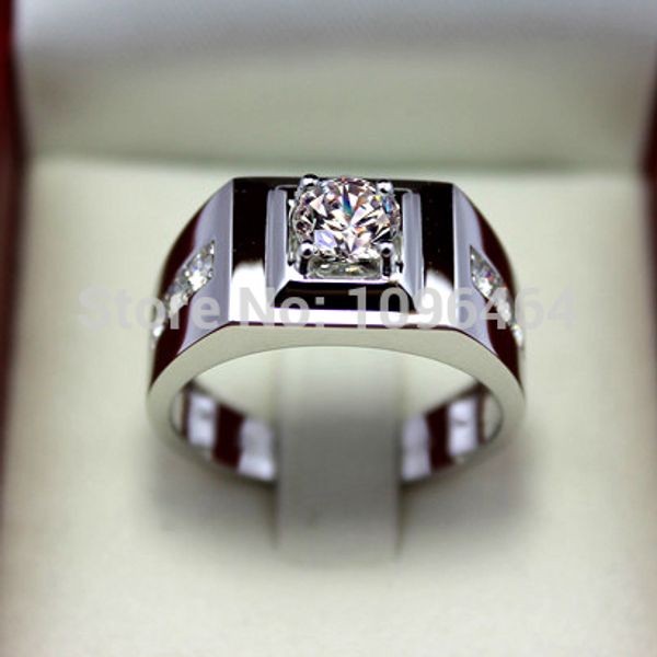 925 sterling silver ring 18k gold plated male silver diamond simulation ring with man domineering personality, Golden;silver
925 sterling silver ring 18k gold plated male silver diamond simulation ring with man domineering personality, Golden;silver