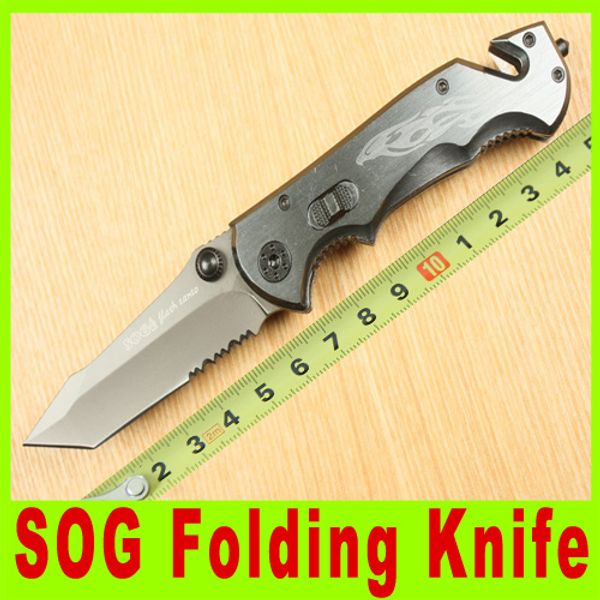 201410 New Christmas gift SOG EDC pocket knife Serrated Folding blade knife 440 Steel outdoor hunting camping knives 360X
201410 New Christmas gift SOG EDC pocket knife Serrated Folding blade knife 440 Steel outdoor hunting camping knives 360X
