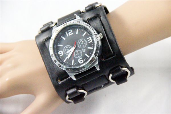 BIG FACE Gothic/Punk Style Men's Watch 7.5cm Wide Leather Cuff Wristband Fashion Watch black 02
BIG FACE Gothic/Punk Style Men's Watch 7.5cm Wide Leather Cuff Wristband Fashion Watch black 02