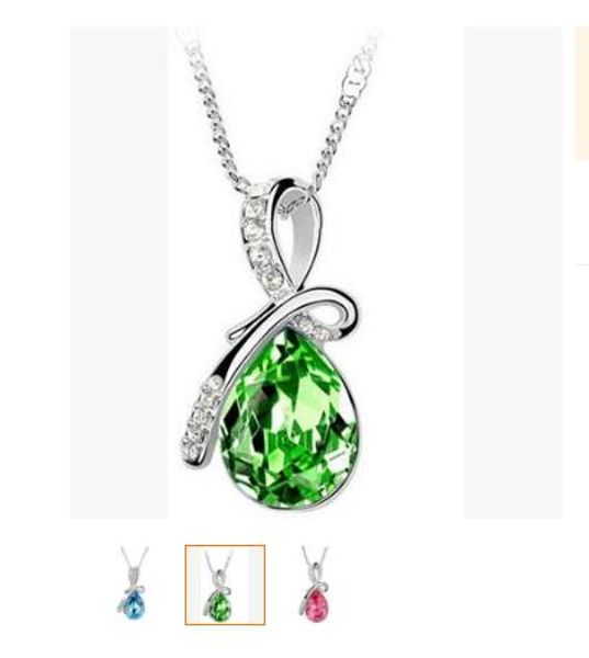 2016 new unique design crystal drop necklace fashion jewellery (7 colours), Silver
2016 new unique design crystal drop necklace fashion jewellery (7 colours), Silver