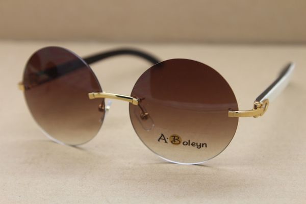 genuine natural buffalo horn white inside black rimless sunglasses round glasses frame c decoration gold frame glasses size:57-18-140mm, White;black
genuine natural buffalo horn white inside black rimless sunglasses round glasses frame c decoration gold frame glasses size:57-18-140mm, White;black