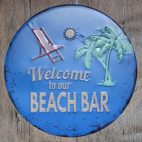 Welcome to our beach bar Round Retro Embossed Tin Sign Poster Wall Bar Restaurant Garage Pub Coffee Home Decor Christmas Gift
Welcome to our beach bar Round Retro Embossed Tin Sign Poster Wall Bar Restaurant Garage Pub Coffee Home Decor Christmas Gift