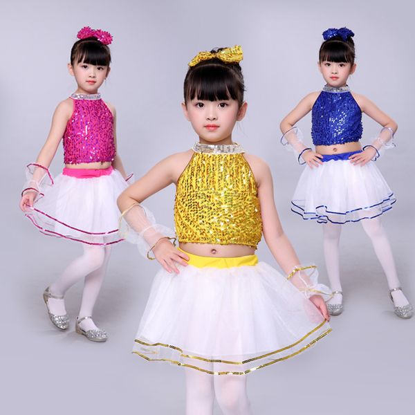 new children's jazz dance show girls sequins children's modern princess pompon yarn skirt costumes, Blue
new children's jazz dance show girls sequins children's modern princess pompon yarn skirt costumes, Blue