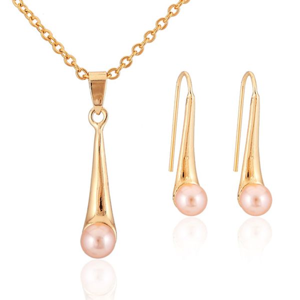 new 18k real gold plated pink pearls pendant hooks earrings jewelry set match choker chains for women wholesale ys652, Silver
new 18k real gold plated pink pearls pendant hooks earrings jewelry set match choker chains for women wholesale ys652, Silver