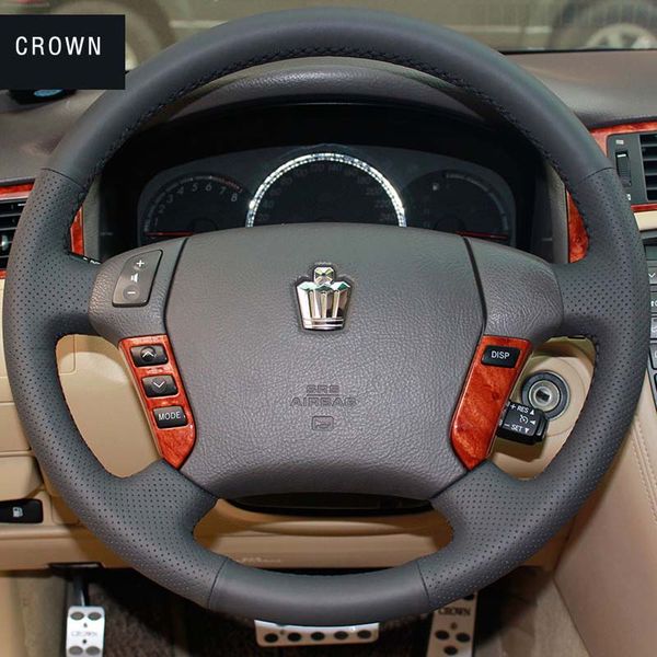 steering wheel cover case for toyota crown genuine leather diy hand-stitch car styling interior decoration 
steering wheel cover case for toyota crown genuine leather diy hand-stitch car styling interior decoration
