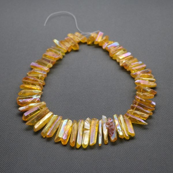 56pcs / 1strand польского шампанского кристалл кварца горный хрусталь, природные сырые
56pcs / 1strand польского шампанского кристалл кварца горный хрусталь, природные сырые