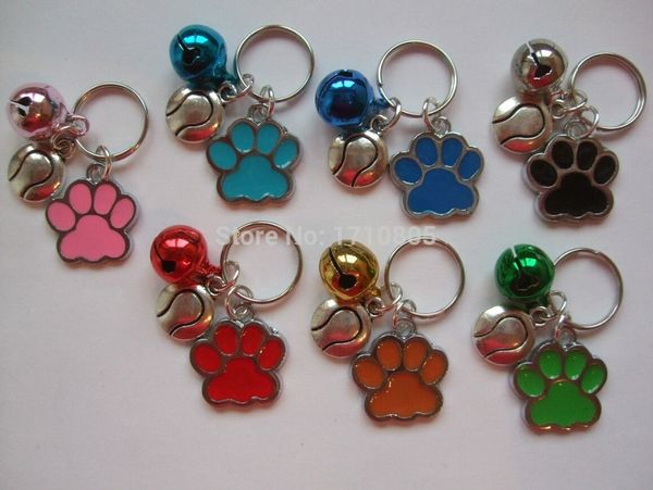 50pcs/lot zinc alloy drip glaze flyball dog paw&mix bell charm anti-theft keychain keyring accessories women men jewelry holiday gift, Slivery;golden 
50pcs/lot zinc alloy drip glaze flyball dog paw&mix bell charm anti-theft keychain keyring accessories women men jewelry holiday gift, Slivery;golden
