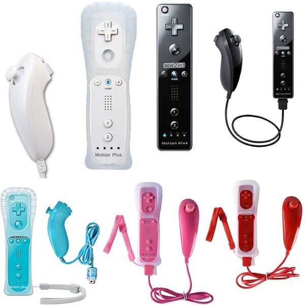 New 2 in 1 wii built in motion plu remote and nunchuck controller for wii wii u with ilicon ca e
New 2 in 1 wii built in motion plu remote and nunchuck controller for wii wii u with ilicon ca e