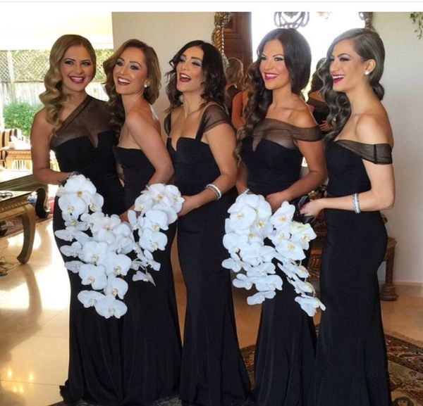 2018 arabic black mermaid bridesmaid dresses 5 styles formal wedding guest gowns custom made slim maid of honor dress, White;pink
2018 arabic black mermaid bridesmaid dresses 5 styles formal wedding guest gowns custom made slim maid of honor dress, White;pink
