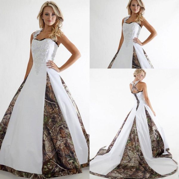 vintage a-line applique lace camo wedding dresses bridal gown custom backless plus size formal vestidos de novia q512, White
vintage a-line applique lace camo wedding dresses bridal gown custom backless plus size formal vestidos de novia q512, White