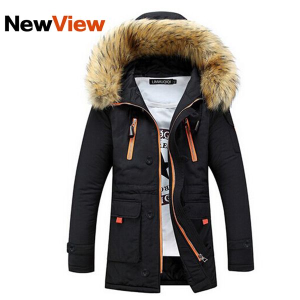 fall-2016 men's winter thicken warm turn-down fur collar hooded jacket outwear parka baseball design outdoors veste homme, Black
fall-2016 men's winter thicken warm turn-down fur collar hooded jacket outwear parka baseball design outdoors veste homme, Black
