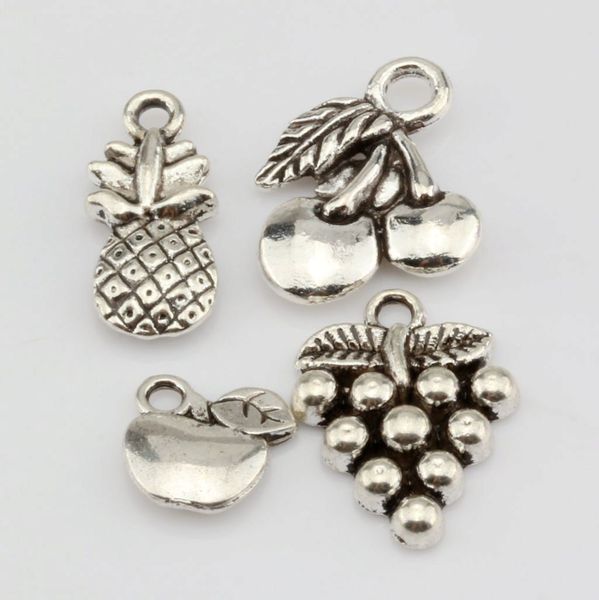 120 pcs antique silver alloy apple grape cherry pineapple mixed fruit charms pendant diy jewelry, Bronze;silver
120 pcs antique silver alloy apple grape cherry pineapple mixed fruit charms pendant diy jewelry, Bronze;silver