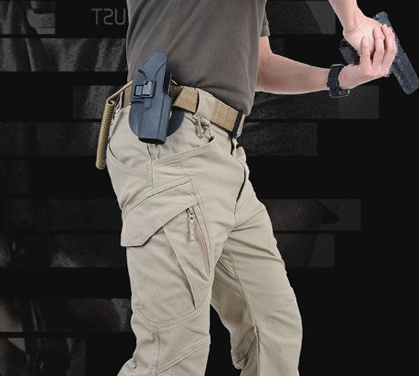 

wholesale-outdoors men's urban tactical pants ix9 helikon overall cotton pants camping wear wearproof pants, Black