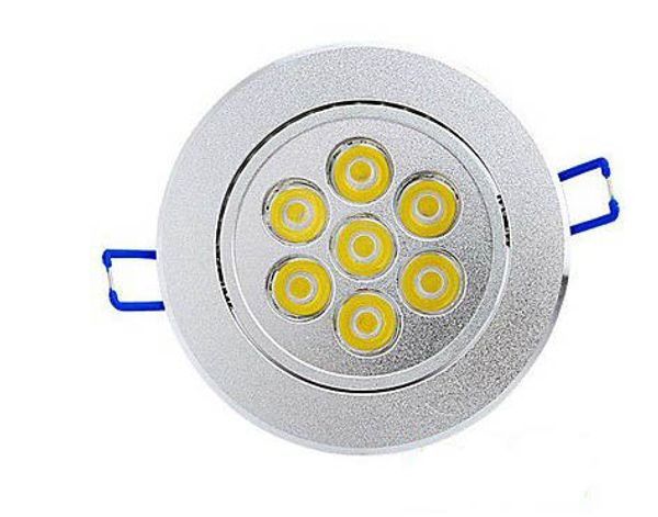 

7x1W LED потолочный прожектор Лампа заподлицо 7W Dimmable 110V 220V для супермаркета ванная Indoor Лампады украшения Теплого белого CE FCC