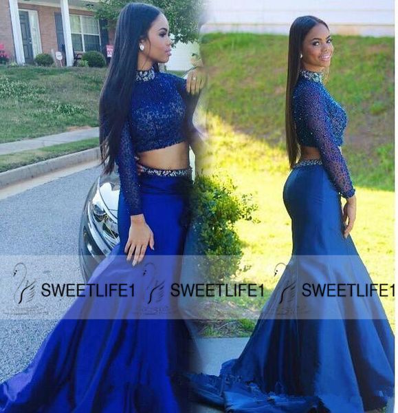 stunning beaded high neck paolo sebastian long mermaid prom dresses 2019 custom made two pieces long sleeves cut out back evening gowns, Black
stunning beaded high neck paolo sebastian long mermaid prom dresses 2019 custom made two pieces long sleeves cut out back evening gowns, Black