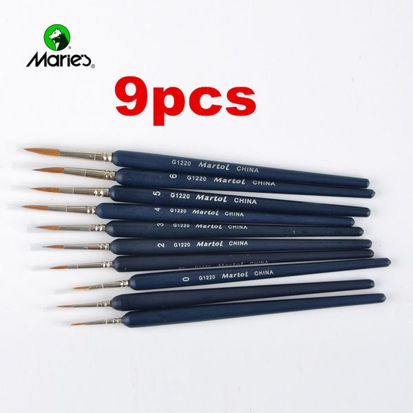 wholesale-marie's weasel liner brushes detail round paintbrush 9pcs/set art supplies, Black;red
wholesale-marie's weasel liner brushes detail round paintbrush 9pcs/set art supplies, Black;red