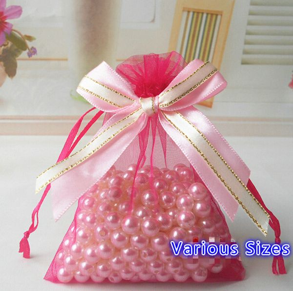 100pcs various sizes organza bags ribbon bowknot business promotional packaging bag sachet candy beads christmas gift bags, Pink;blue
100pcs various sizes organza bags ribbon bowknot business promotional packaging bag sachet candy beads christmas gift bags, Pink;blue