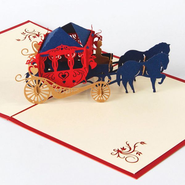 3d handmade card wedding carriage gift card for kids 3d lovely birthday greeting card cute valentine's day post card
3d handmade card wedding carriage gift card for kids 3d lovely birthday greeting card cute valentine's day post card